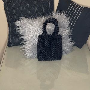 Black beads purse cute small hand bag